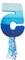 Ombre Blue Number 5 Pull String Pinata, Party Game for Kids, 16.5 x 11.3 In Fillable Hanging Decoration for 5th Birthday Decorations for Boys Girls, Holds Candy, Toys, Confetti